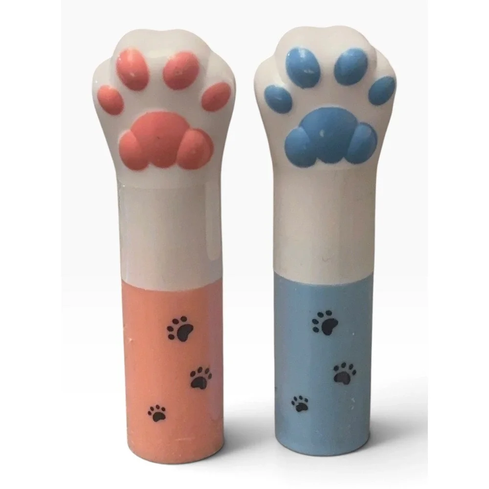 Magic Lip Balm Set 2pc Cat Paw Shape Pink Blue Novelty Kawaii Beauty Item 282